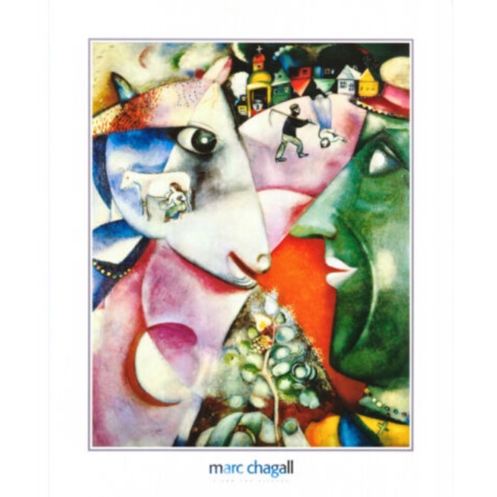 I and the Village Marc Chagall - Cubist Dream like Images 24x30 Art Print